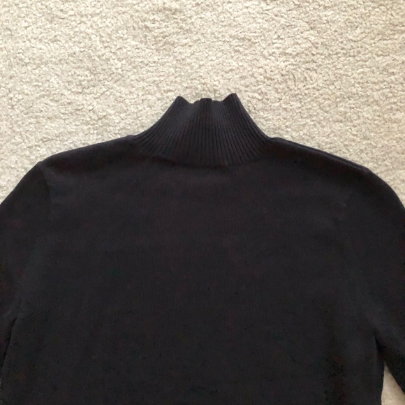 BLACK MOCK TURTLENECK SWEATER - Picture 5 of 6